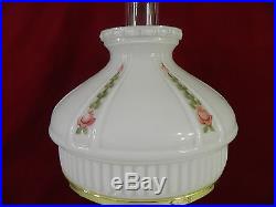 Aladdin Lamp Pink/Opal Lincoln Drape with Opal Red Rose Shade Model# C6121-663