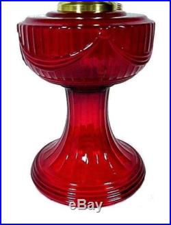 Aladdin Lamp Ruby Red Glass Lincoln Drape Table Kerosene Oil New Alladin Aladin