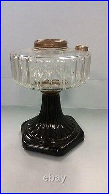 Aladdin Lamp Vintage Corinthian B-104 Clear Bowl with Black Base 1935-1936