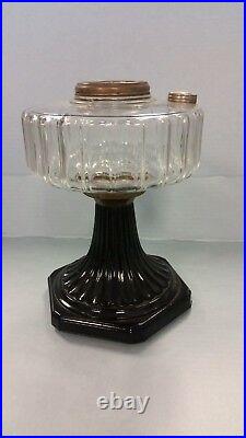 Aladdin Lamp Vintage Corinthian B-104 Clear Bowl with Black Base 1935-1936