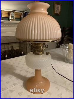 Aladdin Lamp White And Pink Moonstone original with Pink Student Shade