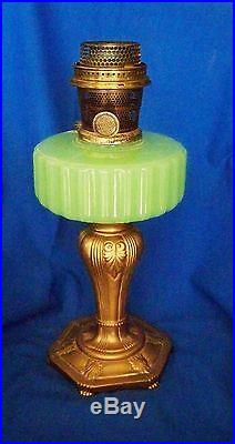 Aladdin Lamp model B Majestic lamp 1935-1936 Green Moonstone