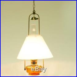 Aladdin Lamps Deluxe Glass Hanging Lamp, Brown with 14 Opal Shade, #BH815-716