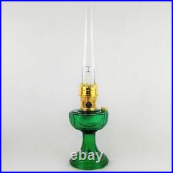 Aladdin Lamps Kerosene Brass Emerald Green Lincoln Drape Lamp #100007012