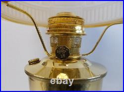 Aladdin Lamps Kerosene Brass Heritage Lamp with Champagne Model 12 Shade