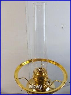 Aladdin Lamps Kerosene Brass Heritage Lamp with Champagne Model 12 Shade