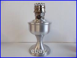 Aladdin Lamps Kerosene Brushed Aluminum Table Lamp With Nickel Burner #A2310