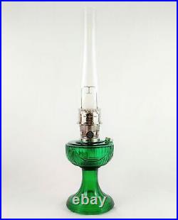 Aladdin Lamps Kerosene Nickel Emerald Green Lincoln Drape Lamp #100011101