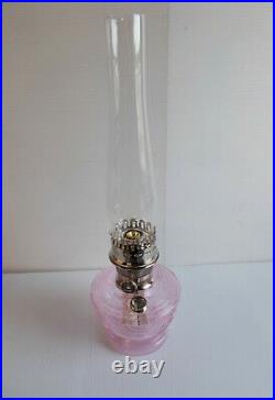 Aladdin Lamps Kerosene Passion Pink Pedestal Lamp Nickel #100032845