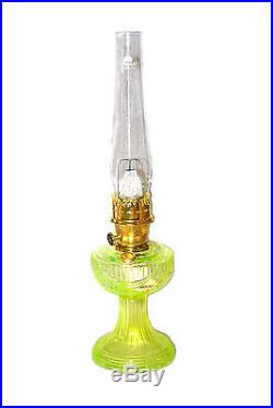 Aladdin Lamps Limited Edition Vaseline Short Lincoln Drape Table Lamp #C6196B