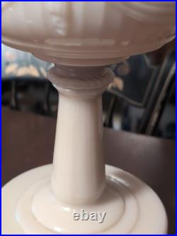 Aladdin Lincoln Drape Alacite Glass Kerosene Oil Lamp NuType B Pink Tone