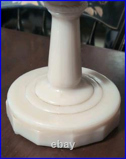 Aladdin Lincoln Drape Alacite Glass Kerosene Oil Lamp NuType B Pink Tone