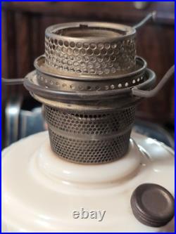 Aladdin Lincoln Drape Alacite Glass Kerosene Oil Lamp NuType B Pink Tone