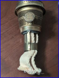 Aladdin Lincoln Drape Alacite Glass Kerosene Oil Lamp NuType B Pink Tone