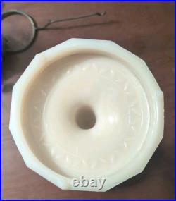 Aladdin Lincoln Drape Alacite Glass Kerosene Oil Lamp NuType B Pink Tone