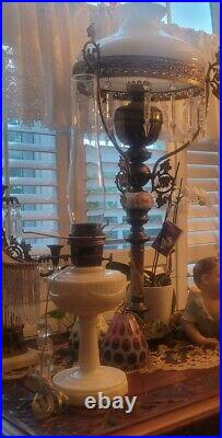 Aladdin Lincoln Drape Alacite Oil Lamp Nu-Type Mod B Burner Lock Globe NO Shade