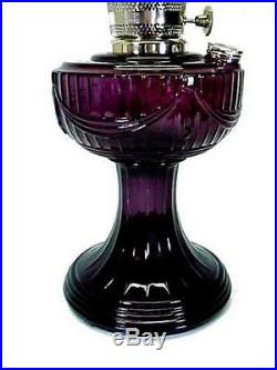 thumbnail image 2 of Vintage Amethyst Glass Piecrust Chimney For Oil Lamps – #1 Burner, 1960s Craftmade 2 of 5