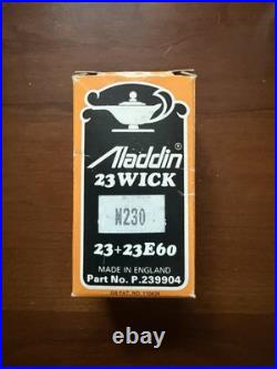 Aladdin Lincoln Drape Clear Glass Oil Lamp with #23 Burner & Shade Very Nice