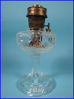 Aladdin Lincoln Drape Clear Glass Tall Kerosene Oil Lamp with Nu Type B Burner