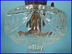 Aladdin Lincoln Drape Clear Glass Tall Kerosene Oil Lamp with Nu Type B Burner