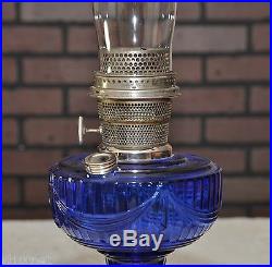 Aladdin Lincoln Drape Lamp Cobalt Blue with Model B Burner and Chimney (G103)