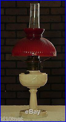 Aladdin Lincoln Drape Lamp with Model B Burner & Ruby Red Shade (G107)