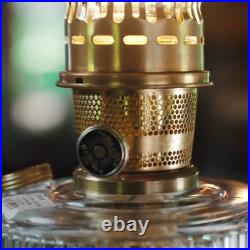 Aladdin Lincoln Drape Oil Lamp, Indoor Fuel Lamp, Bright White Light, Brass Trim