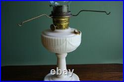 Aladdin Lincoln Drape Oil Lamp in Alacite Model B Burner, Shade Bracket/Chimney