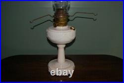 Aladdin Lincoln Drape Oil Lamp in Alacite Model B Burner, Shade Bracket/Chimney