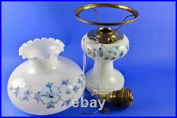 Aladdin Majestic Blue Rose Oil Table Lamp #D-2301