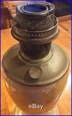 Aladdin Mantle Lamp Co Model 12 Chicago Illinois Oil Peach