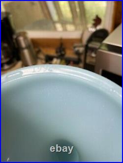 Aladdin Mantle Lamp Company Glass Kerosene Blue Moonstone