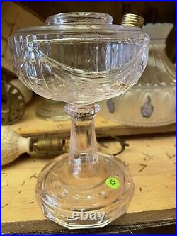 Aladdin Mantle Lamp Company Glass Kerosene Crystal Lincoln Drape Tall Repo