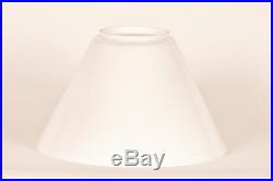 Aladdin Mantle Lamp Company Opal White Slant Glass Hanging Lamp Shade 14 #N716