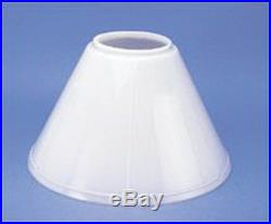 Aladdin Mantle Lamp Company Opal White Slant Glass Hanging Lamp Shade 14 #N716