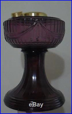 Aladdin Mantle Lamp Purple Amethyst Glass Lincoln Drape Table Lamp Font R083