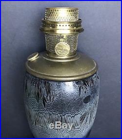 Aladdin Mantle Oil Kero Model 1248 Venetian Art Craft Ebony STRAW Vase Lamp