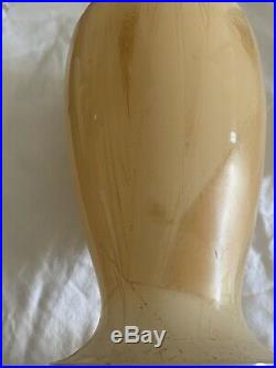 Aladdin Mantle Oil Kerosene 10.25 Tan STRAW Glass Vase Lamp Model 12
