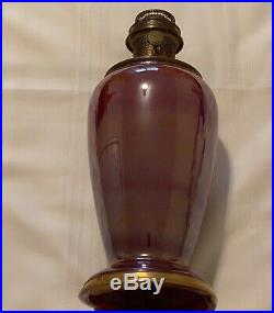 Aladdin Mantle Oil Kerosene 12 Bengal Red Model 1242 Vase Lamp
