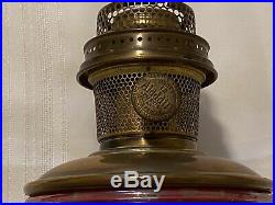 Aladdin Mantle Oil Kerosene 12 Bengal Red Model 1242 Vase Lamp