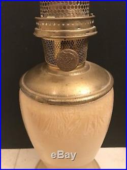 Aladdin Mantle Oil Kerosene Model 1245 Venetian Art Craft Tan STRAW Vase Lamp