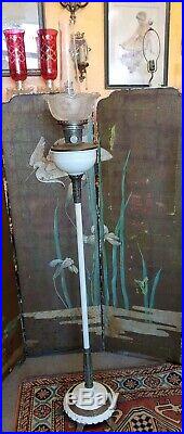Aladdin Mantle Oil Kerosene Model B Floor Lamp With Original Paint