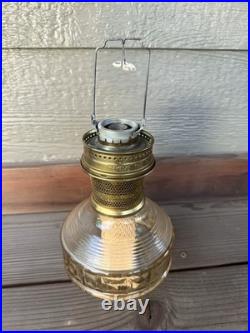 Aladdin Mantle Oil Lamp 1920s Diamond Square Glass Great Condition RARE Working