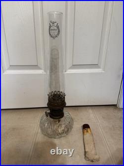 Aladdin Mantle Oil Lamp Model 23 Burner- Brass Trim 19.25 withextra wick -BS2049