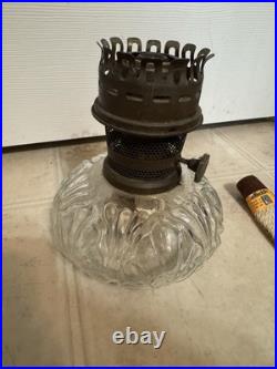 Aladdin Mantle Oil Lamp Model 23 Burner- Brass Trim 19.25 withextra wick -BS2049