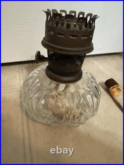 Aladdin Mantle Oil Lamp Model 23 Burner- Brass Trim 19.25 withextra wick -BS2049