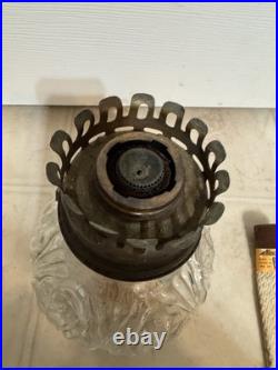 Aladdin Mantle Oil Lamp Model 23 Burner- Brass Trim 19.25 withextra wick -BS2049