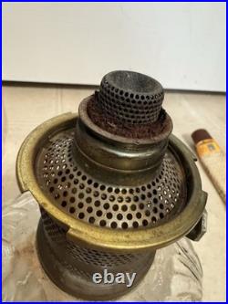 Aladdin Mantle Oil Lamp Model 23 Burner- Brass Trim 19.25 withextra wick -BS2049