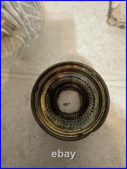 Aladdin Mantle Oil Lamp Model 23 Burner- Brass Trim 19.25 withextra wick -BS2049