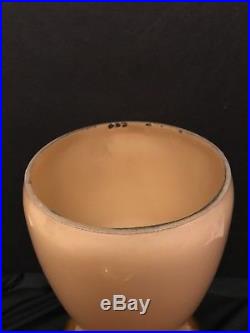 Aladdin Mantle Oil Model 12 Peach Tan Alpha Art Craft Vase Lamp 10.25